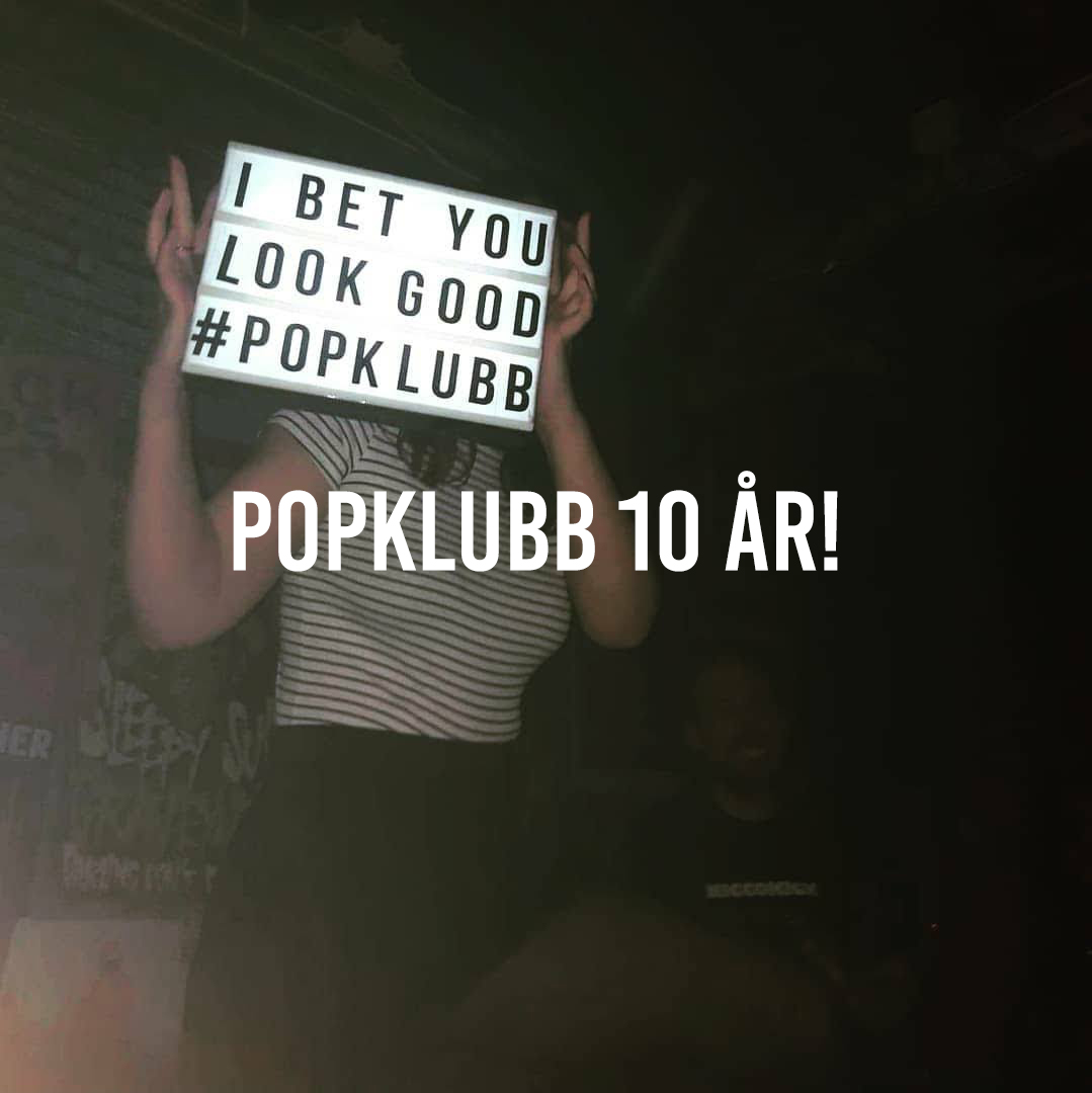 Popklubb 10 år event poster