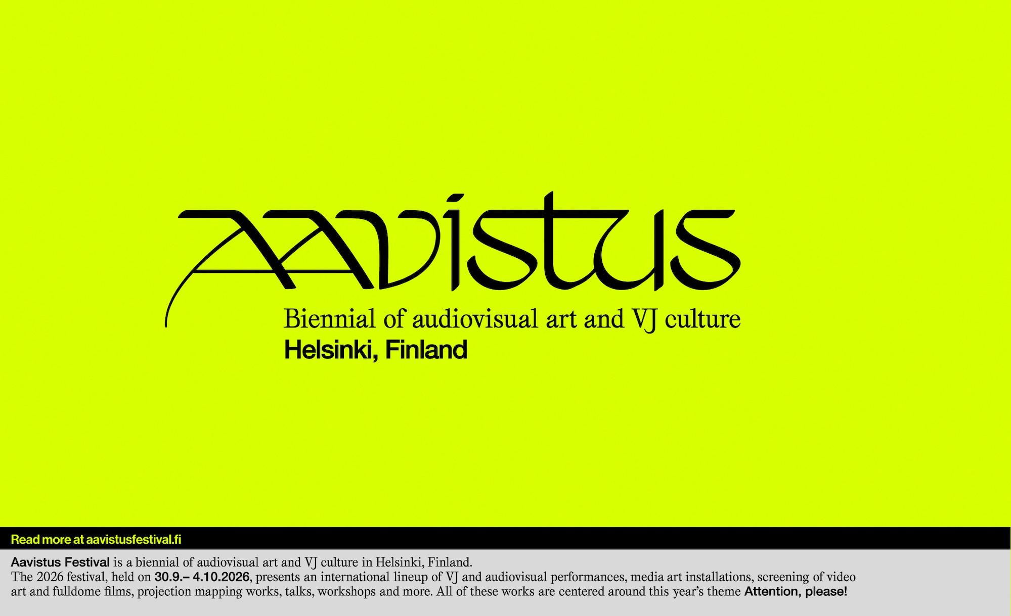 Aavistus Festival 2026 event poster