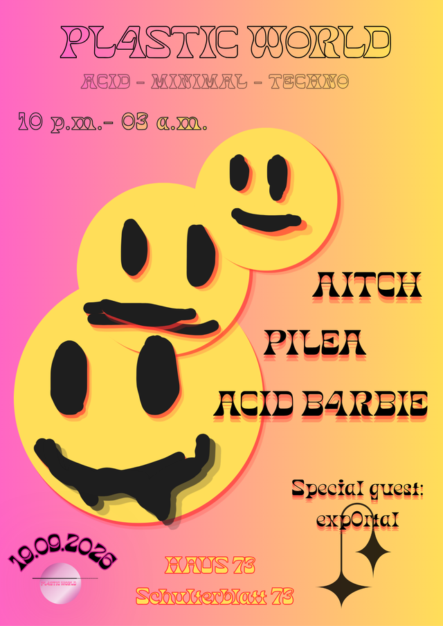 PL4STIC WORLD event poster