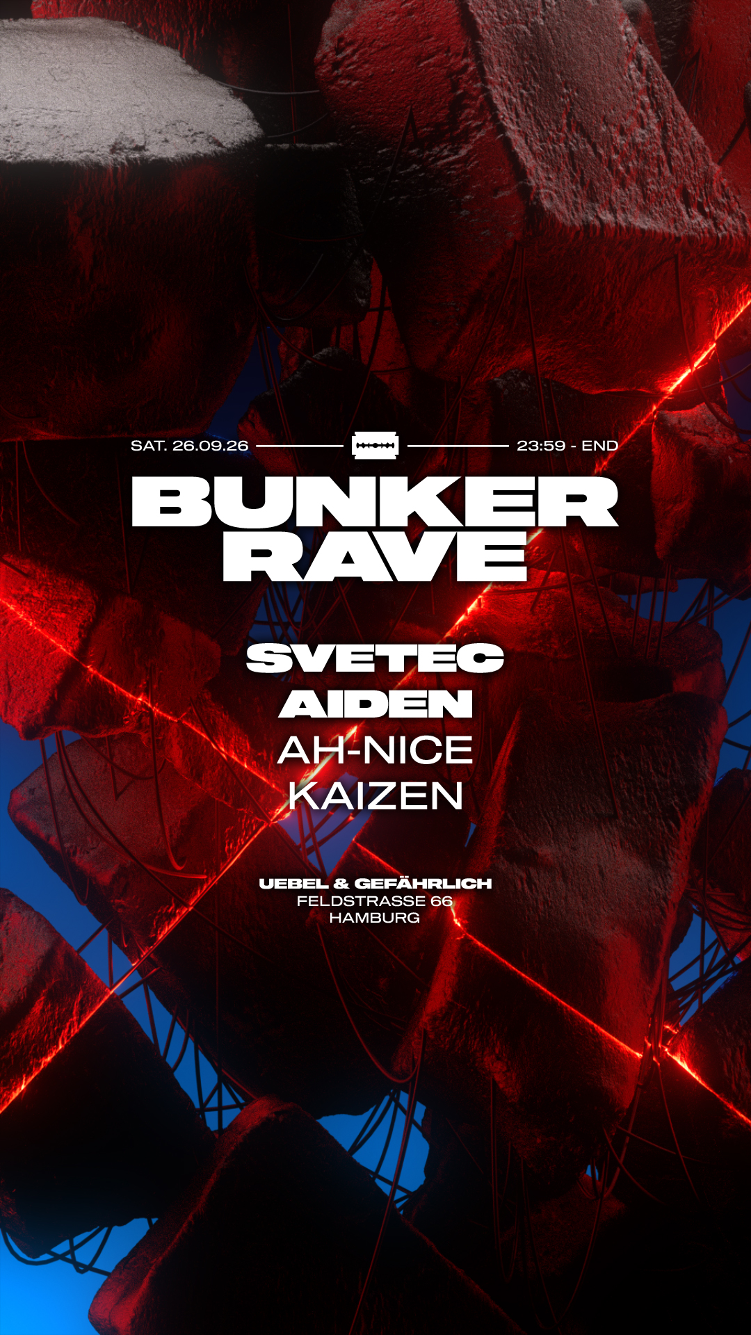 Bunker Rave (Schranz Edition) with AIDEN & Svetec event poster