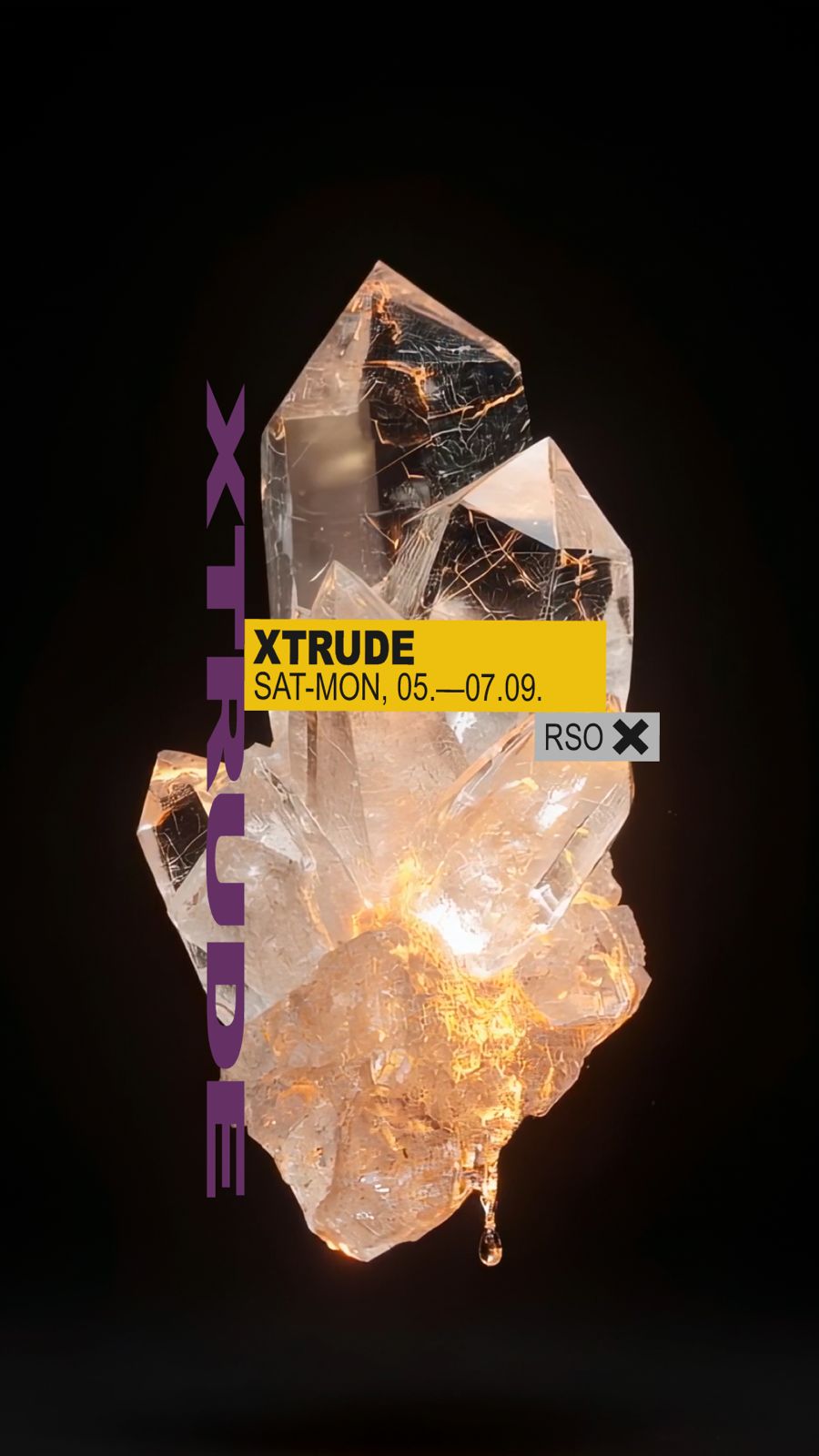 XTRUDE w/ Alexander Kowalski, Justine Perry, Philippa Pacho, Benjamin Damage and BADSISTA event poster