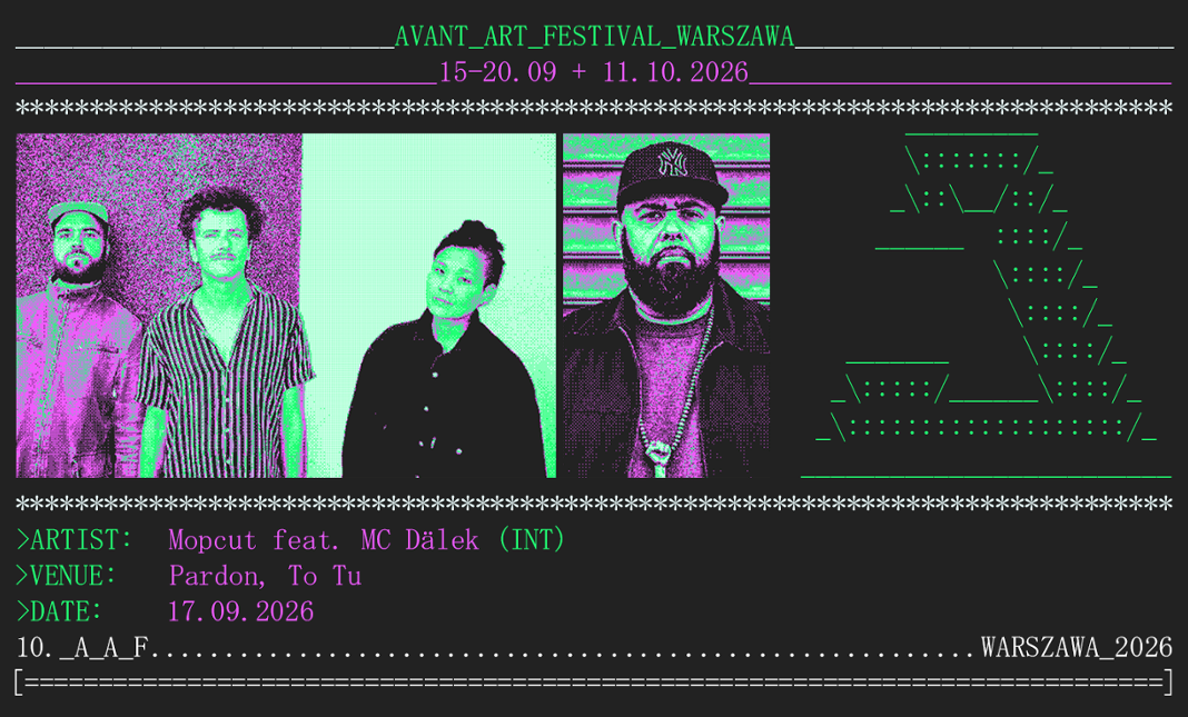 Mopcut feat. MC Dälek - Avant Art Festival event poster