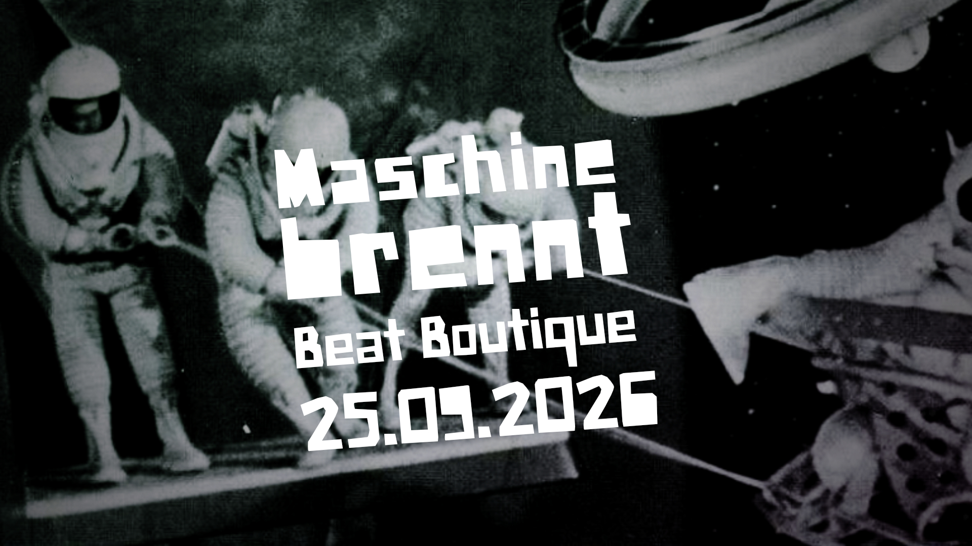 Maschine brennt event poster