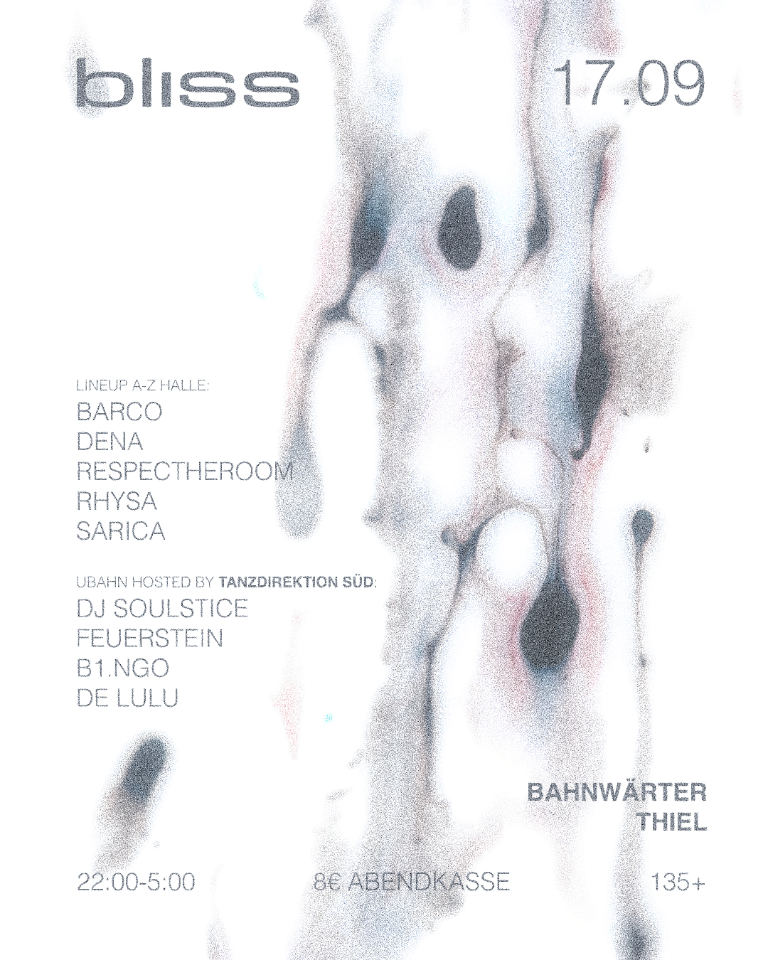 135+ mit Bliss & Tanzdirektion Süd event poster