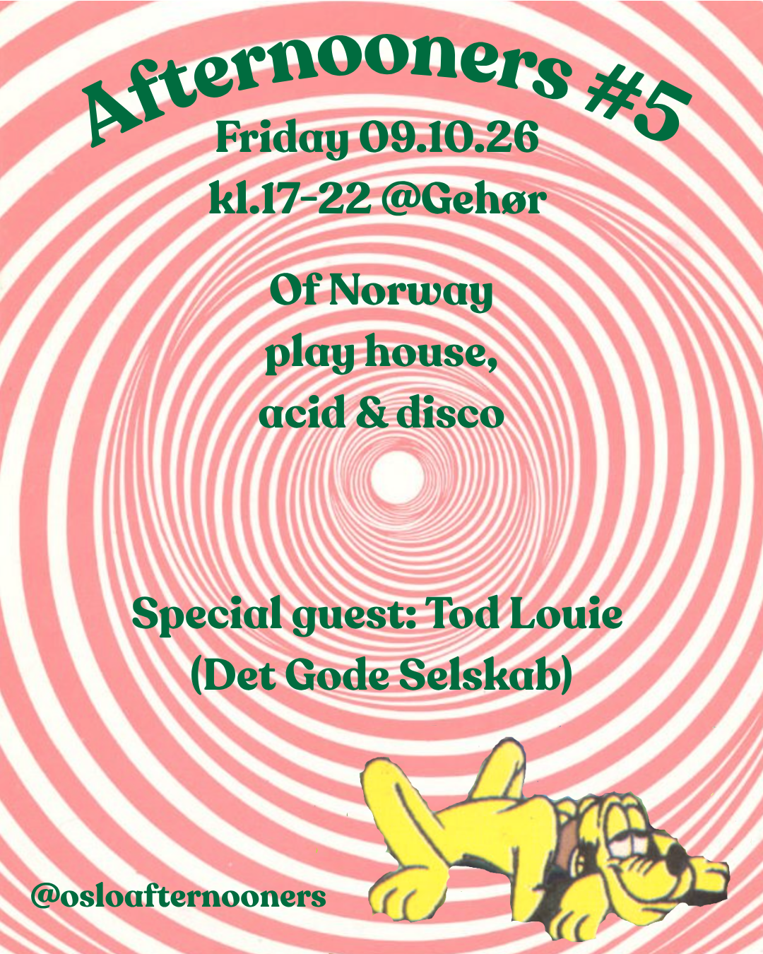 Afternooners #5 with DJs Of Norway & Tod Louie event poster