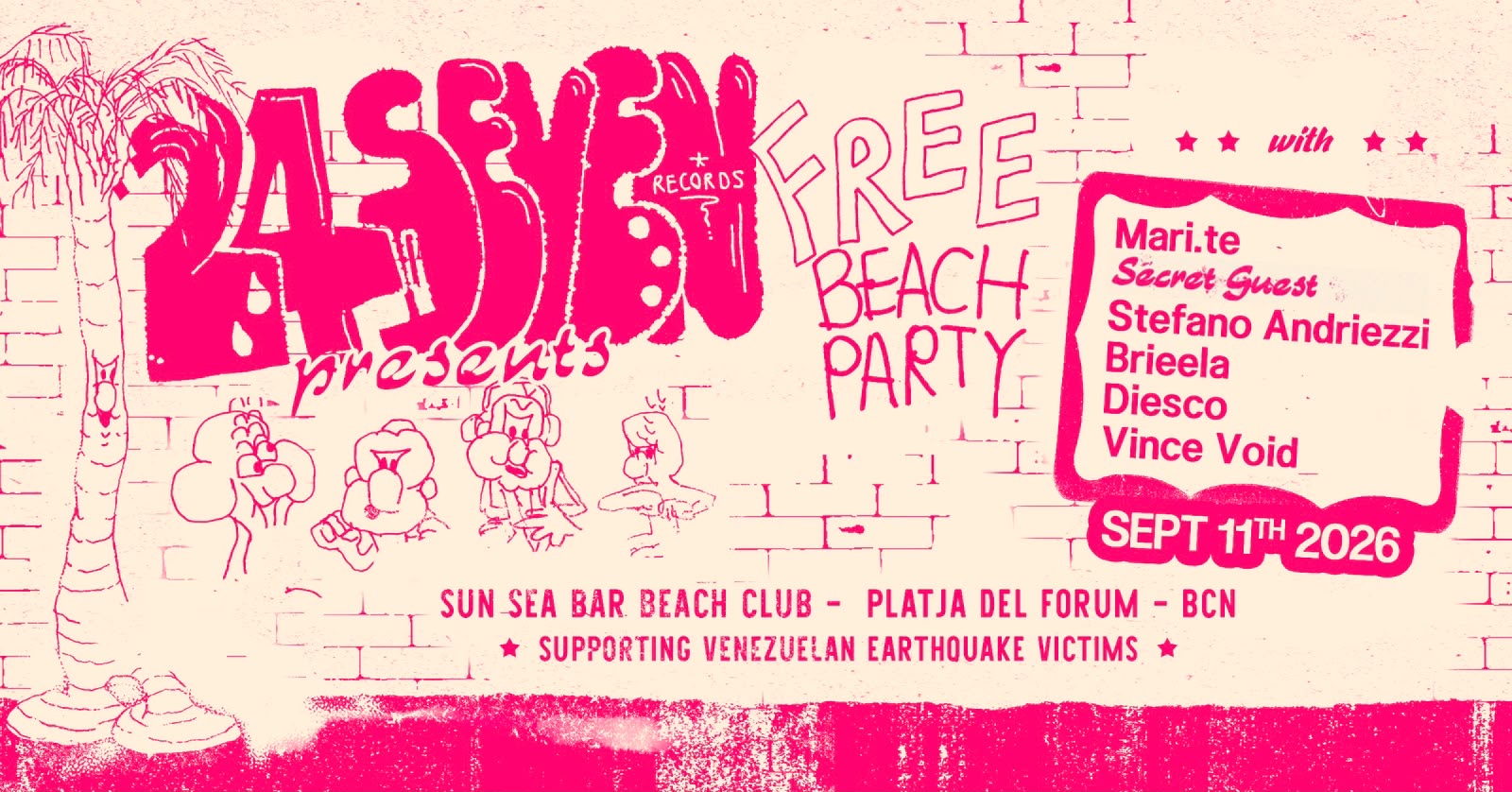 24Seven Records Invites: Mari.te (FREE OPEN-AIR BEACH PARTY) event poster