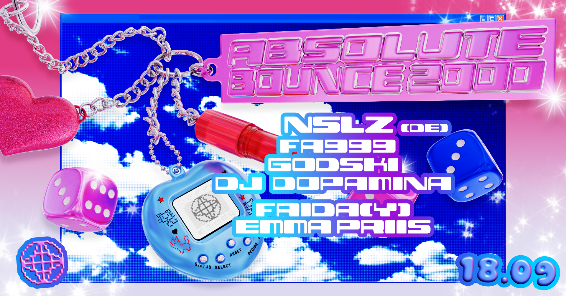 ABSOLUTE BOUNCE 2000: NSLZ (DE) event poster
