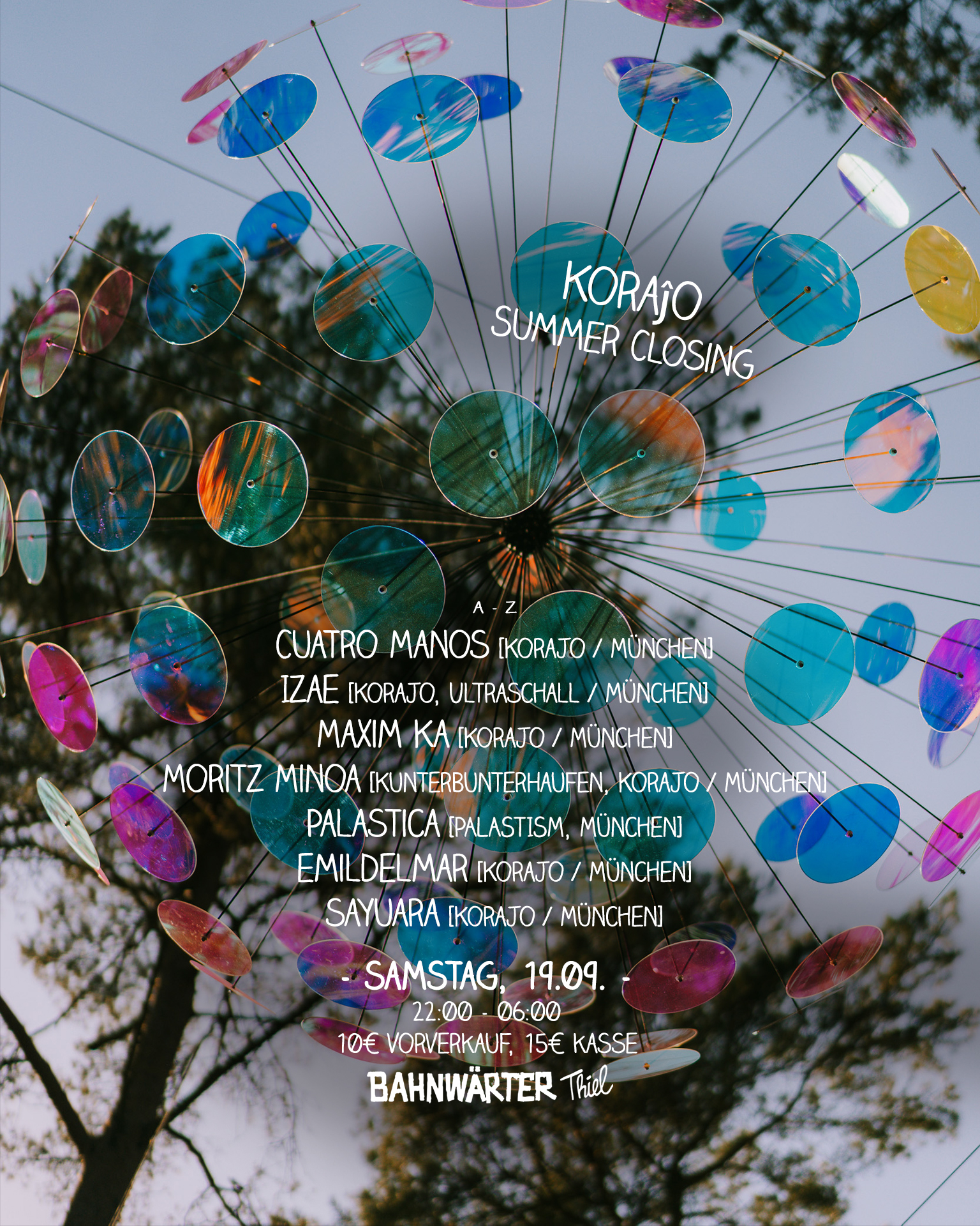 Koraĵo Summer Closing event poster