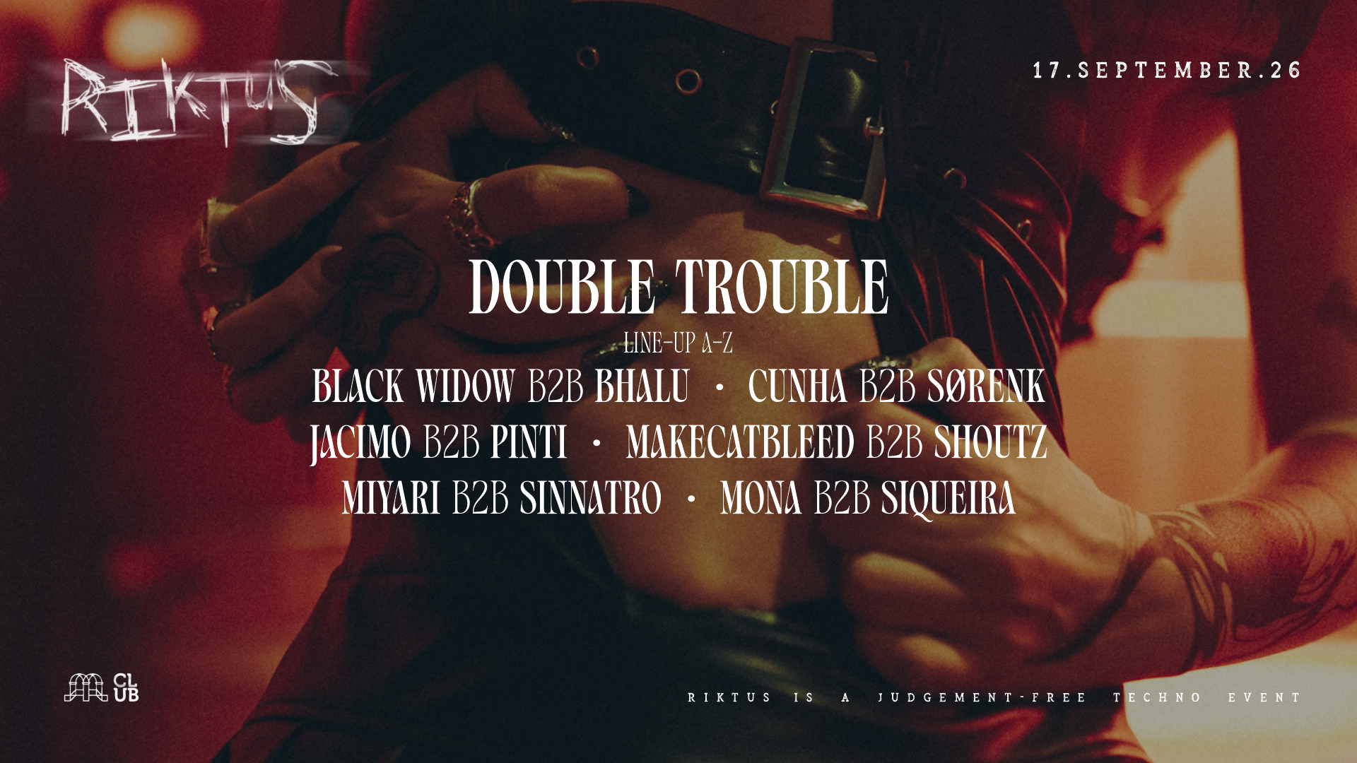Riktus - Double Trouble event poster