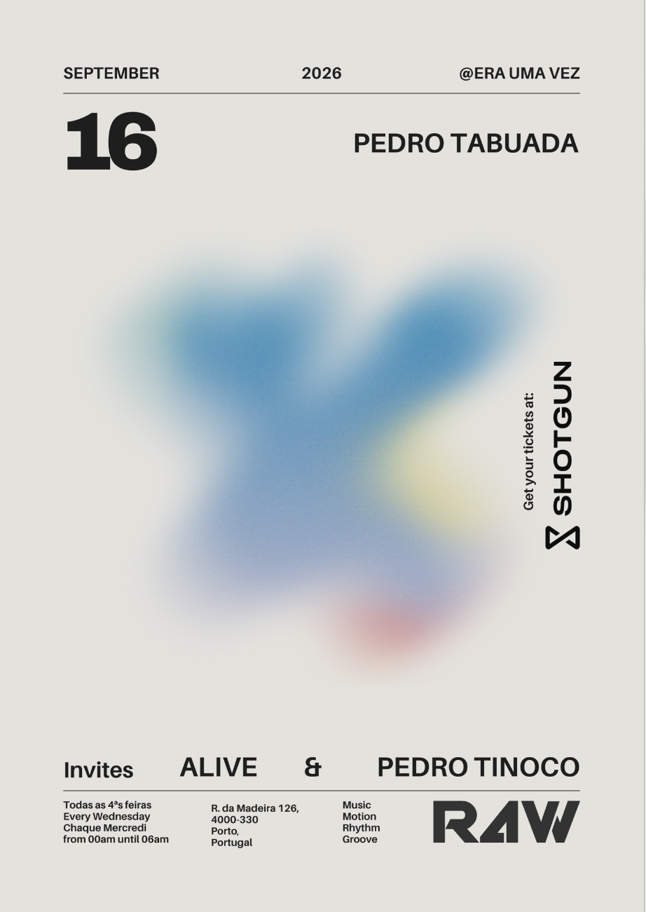 R4W — PEDRO TABUADA CONVIDA Alive & PEDRO TINOCO event poster