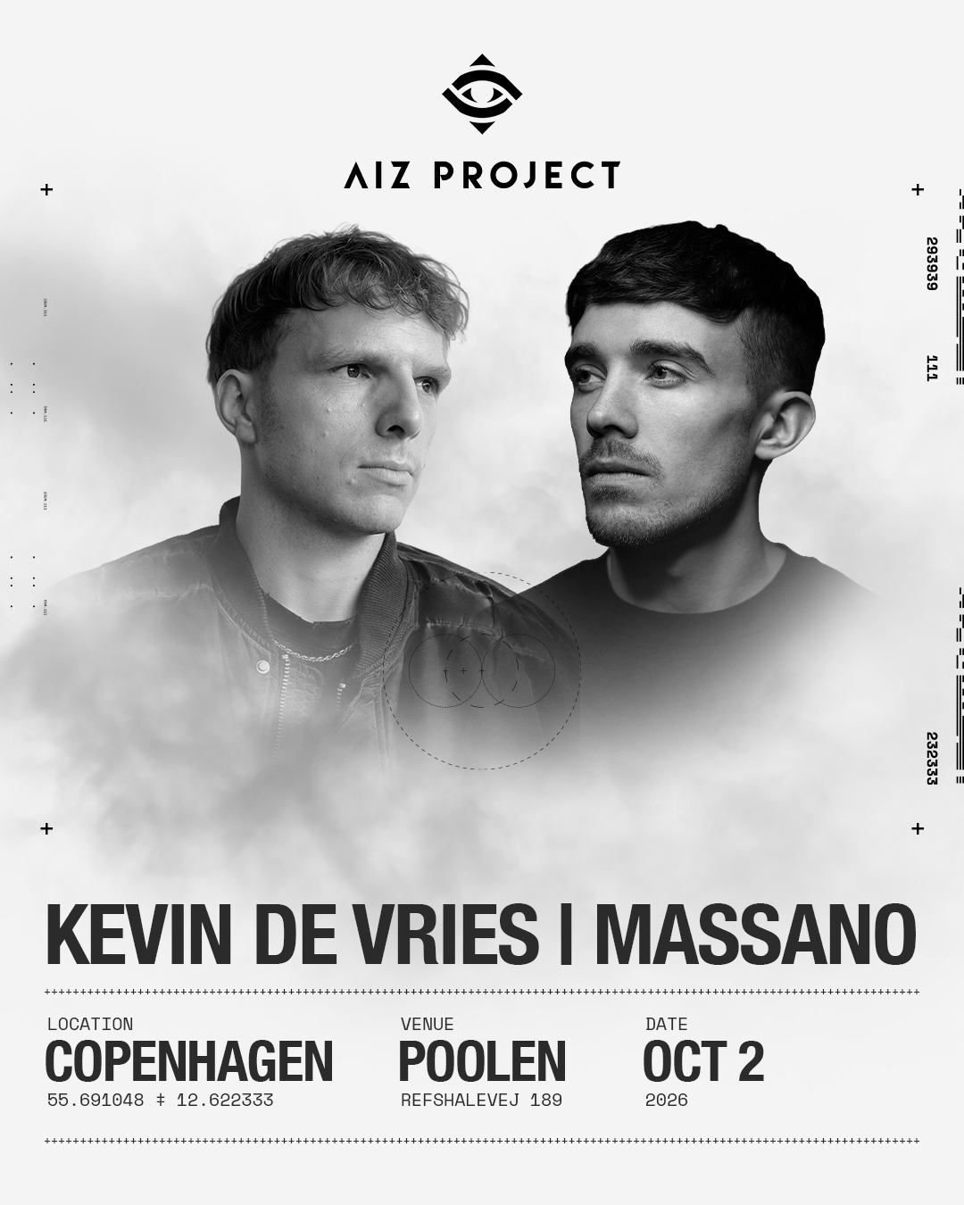 Kevin de Vries & Massano event poster