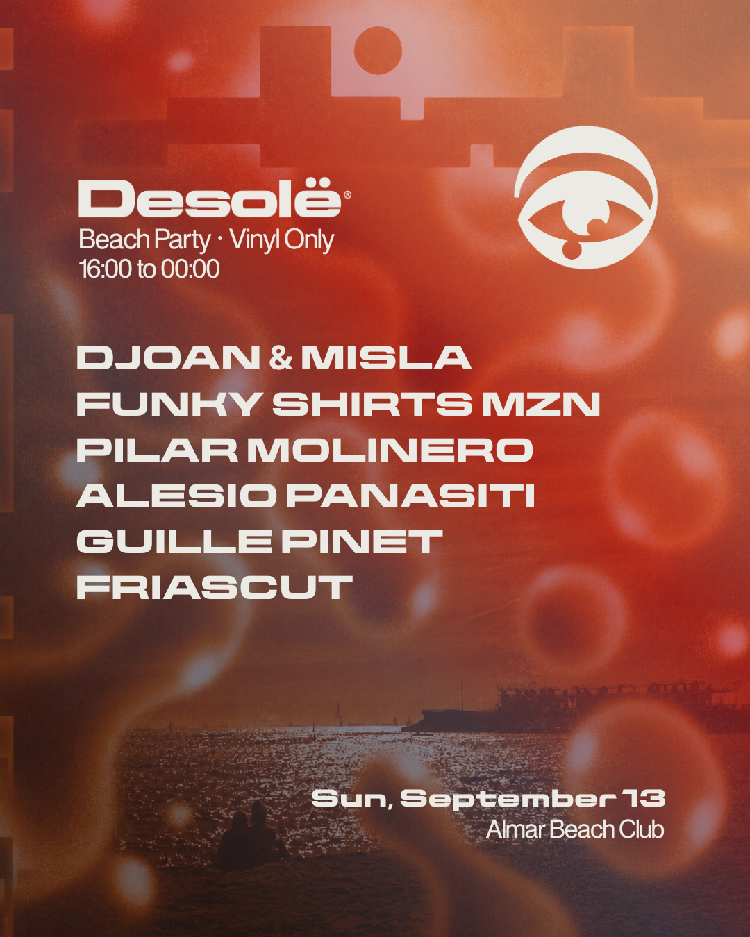FREE OPEN AIR BEACH PARTY: Desolë Recordings Release Party event poster