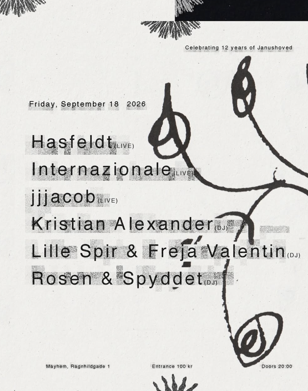 12 Years of Janushoved event poster