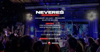 CROSS SQUARE with NEVEREŠ & DOUBLE TROUBLE with ANAIS (UK) and MC COLECTIVE event poster