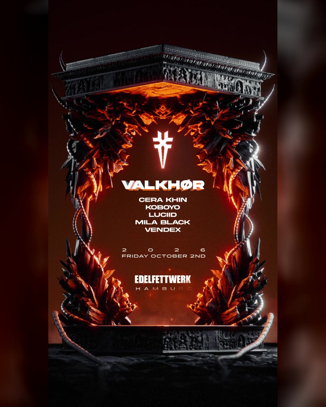 Vendex presents: VALKHOR event poster
