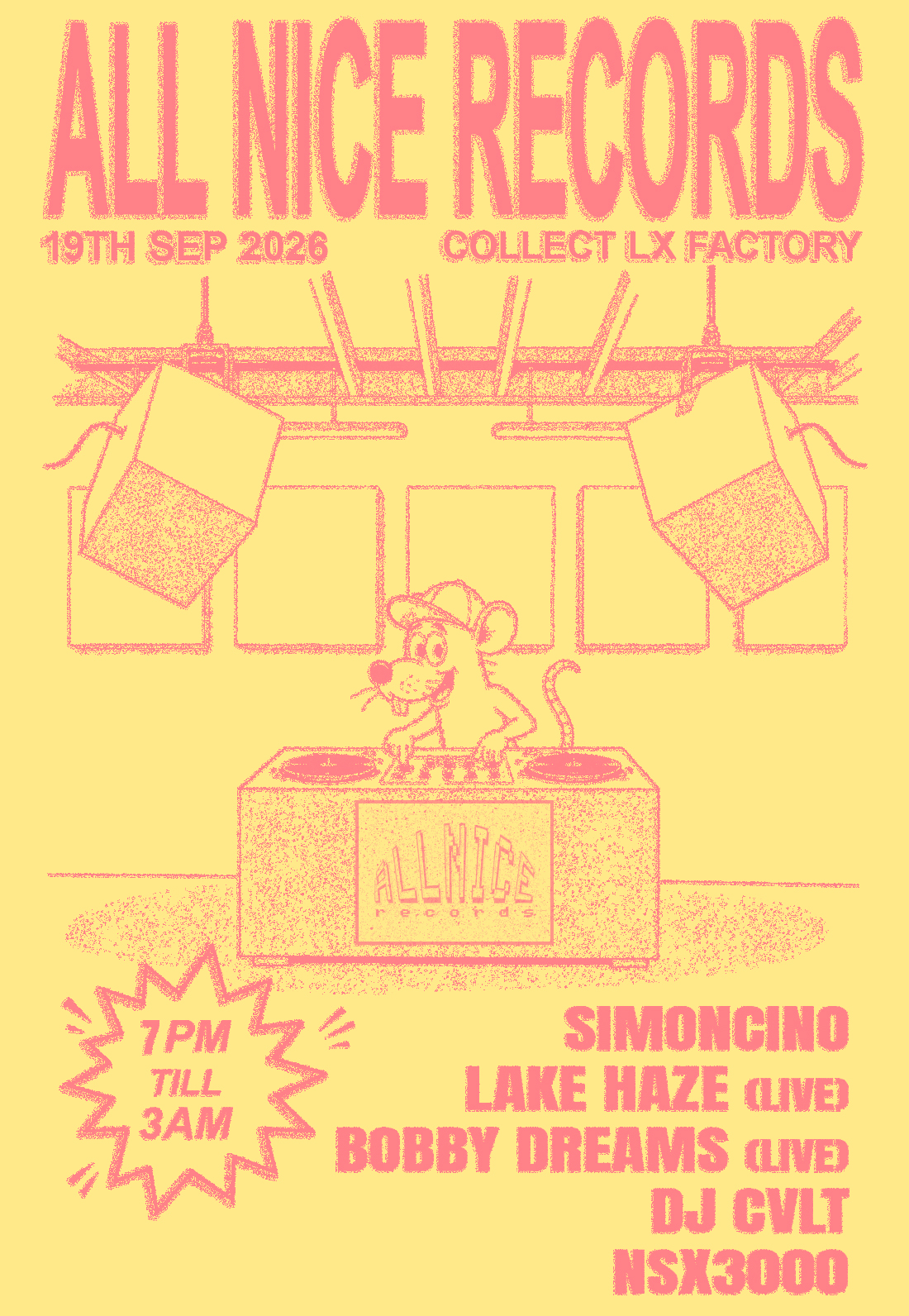 All Nice Records #1 event poster