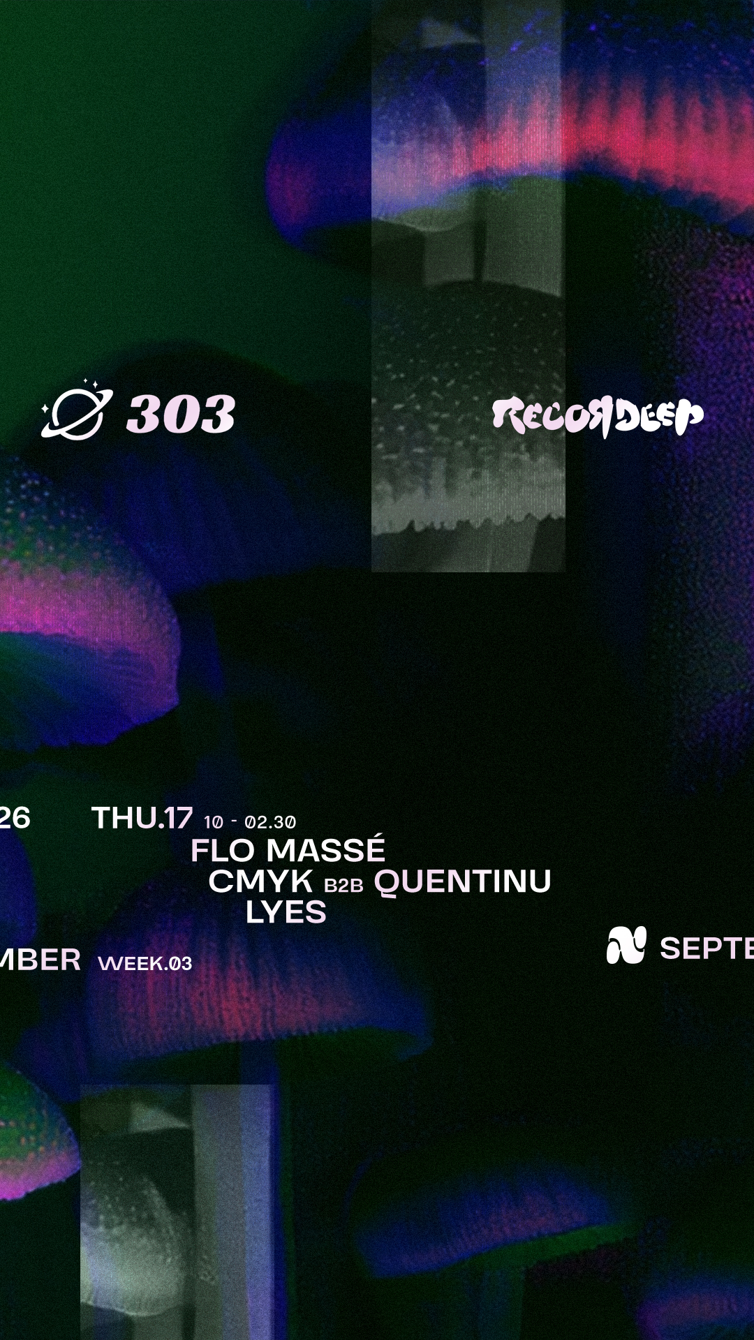 Recordeep pres. Flo Masse at 303 event poster
