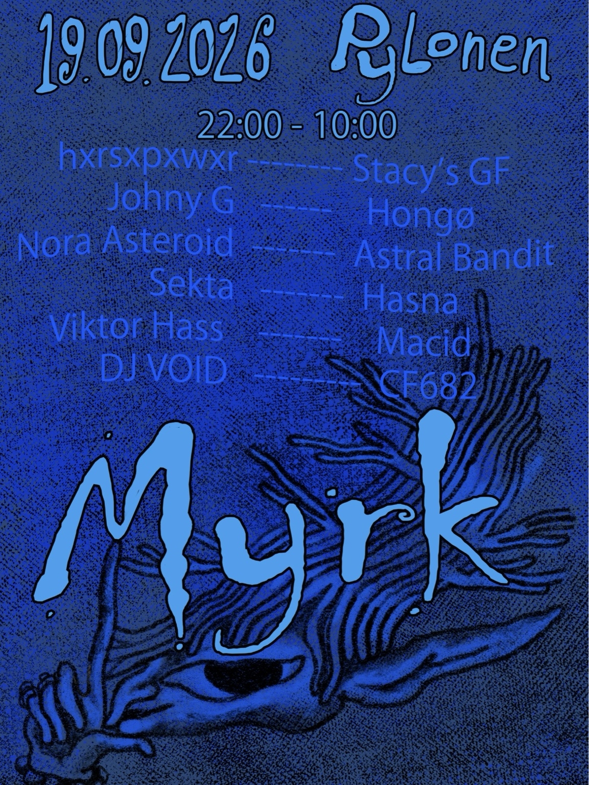 MYRK: 12 Hours @ Pylonen - Langebro event poster