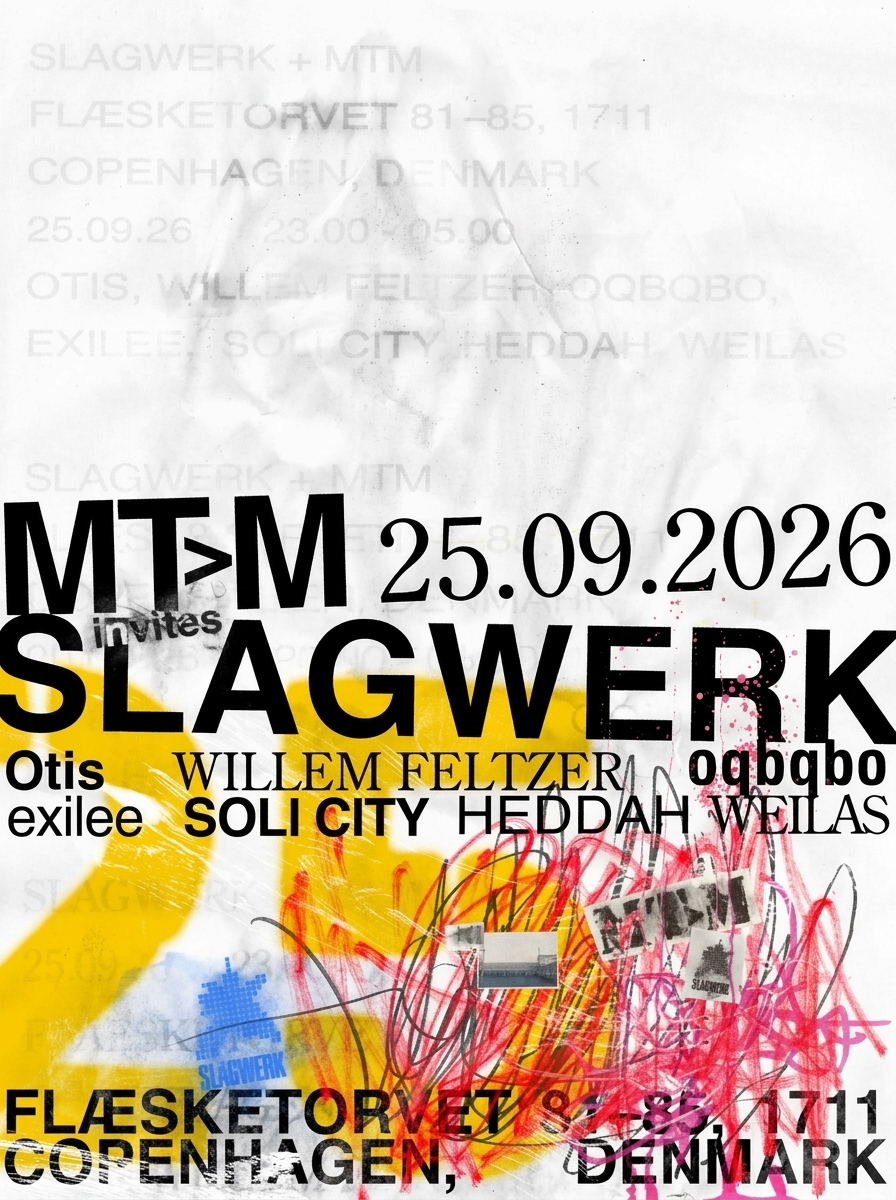 MT>M invites Slagwerk event poster