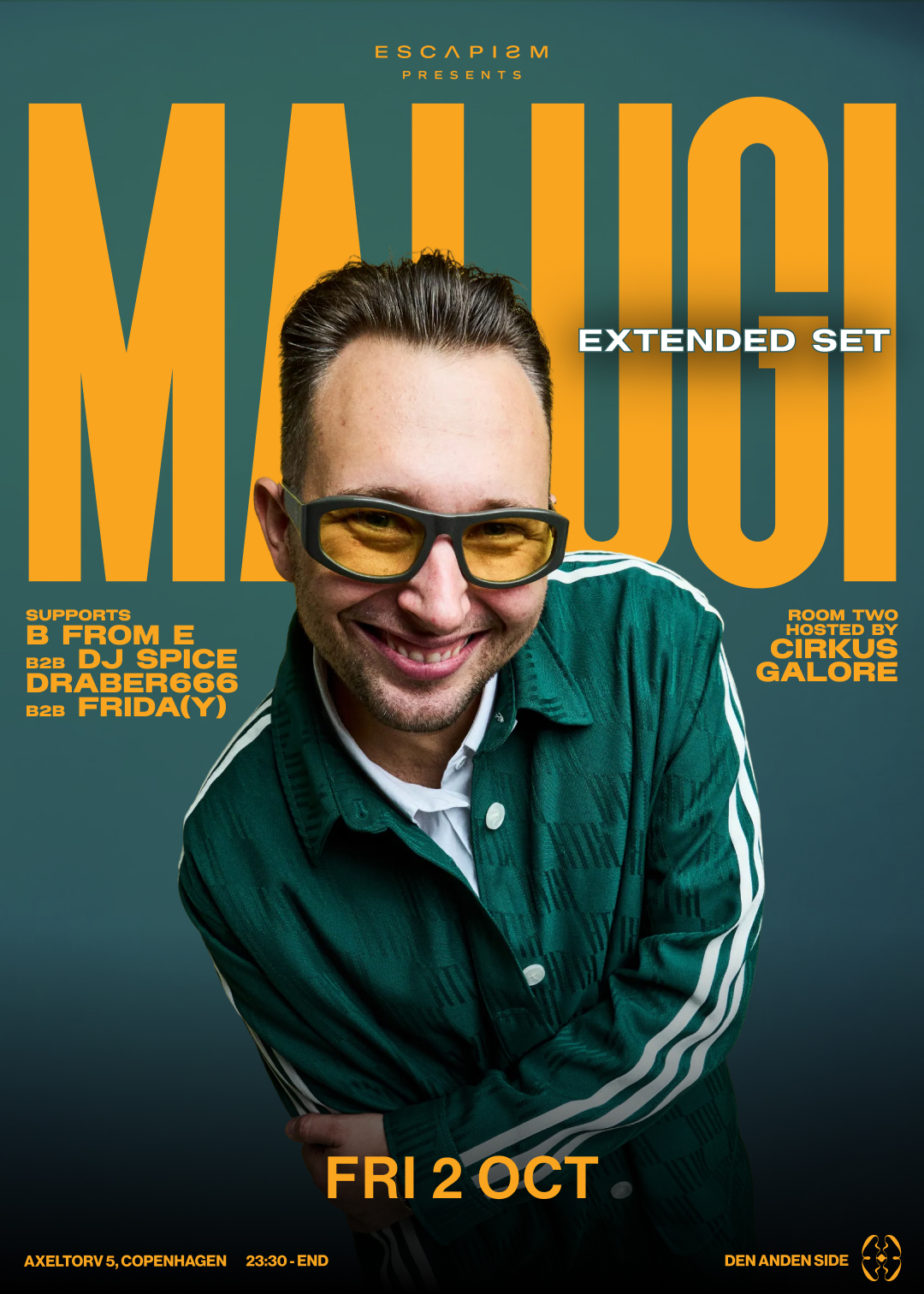 ESCAPISM presents: MALUGI 3h set & More event poster