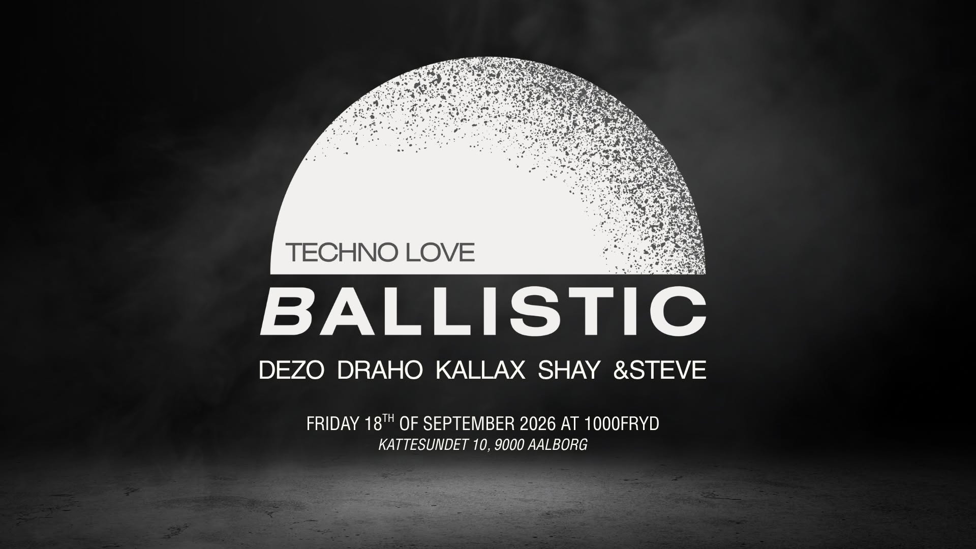 BALLISTIC #3 Hypnotic Techno event poster