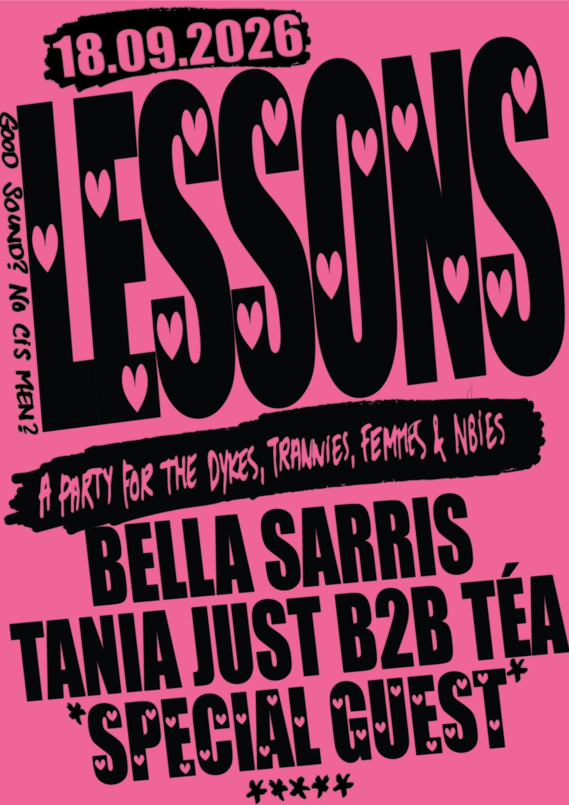 Lessons event poster