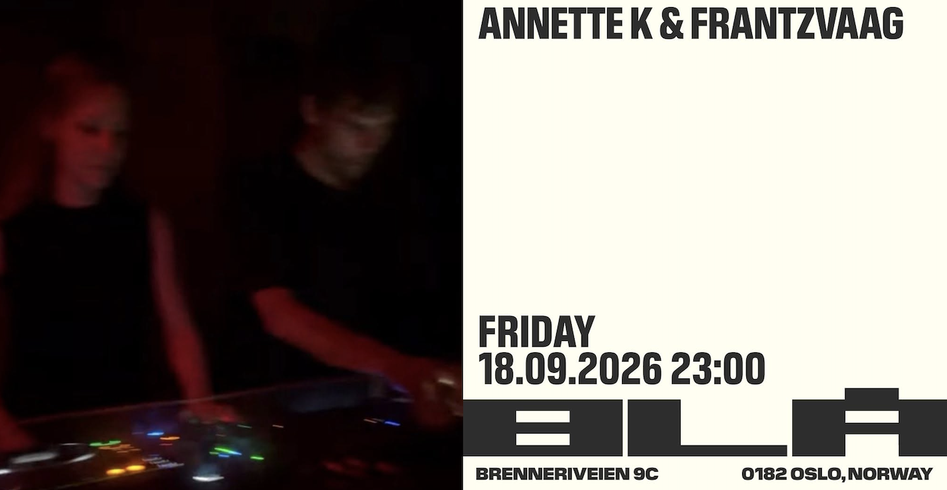 Annette K & Frantzvaag / BLÅ event poster