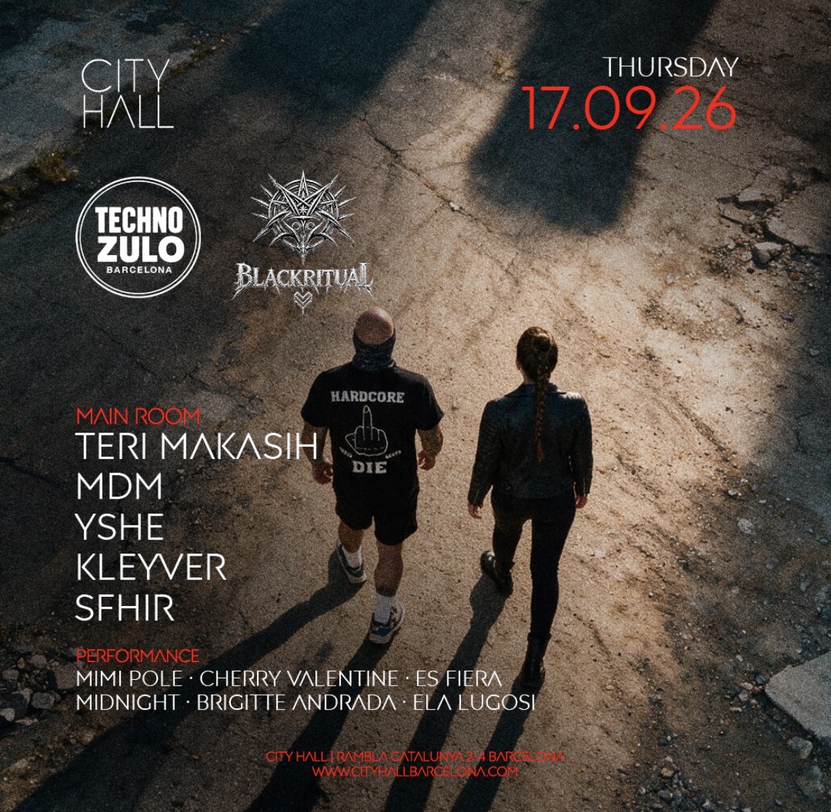 City Hall pres. TECHNOZULO x BLACKRITUAL || DOWNLOAD YOUR FREE PASS event poster