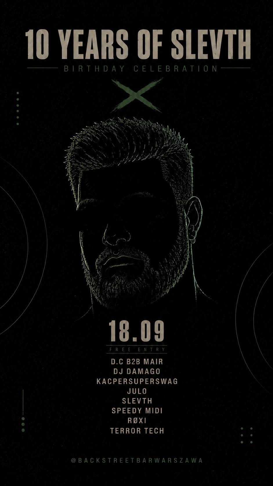 SLEVTH X - DOUBLE CELEBRATION event poster