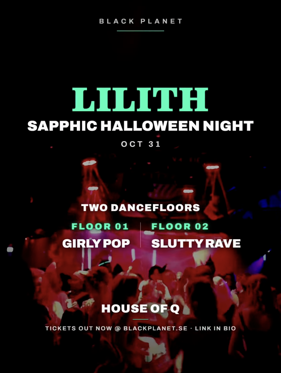 Lilith Sapphic Halloween Night event poster