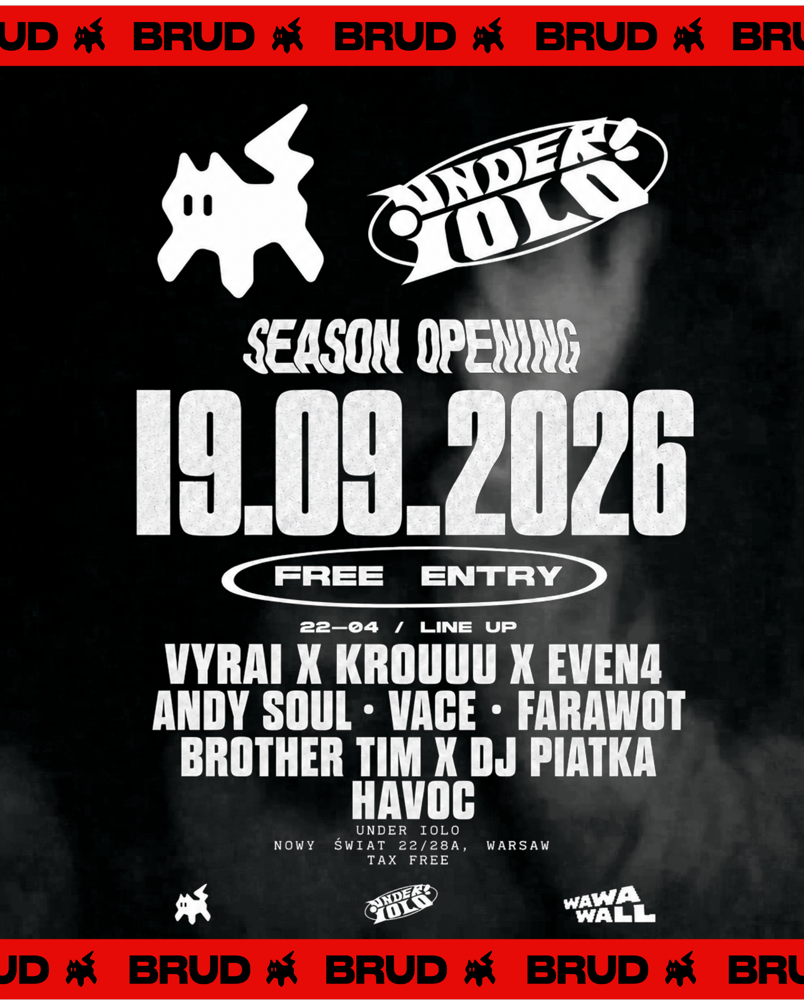 BRUD: UNDER.IOLO event poster