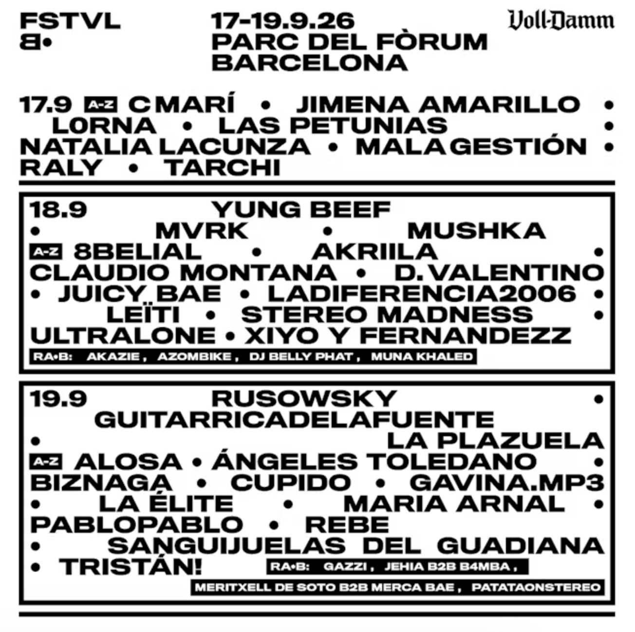 FSTVL B event poster