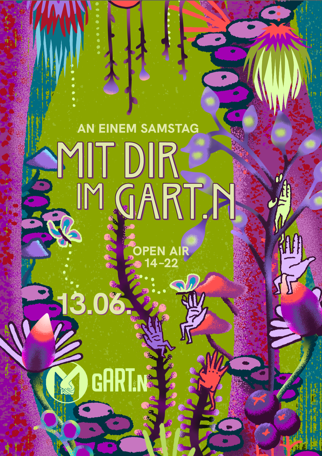 An einem Samstag MIT DIR im gART.n - OPEN AIR event poster