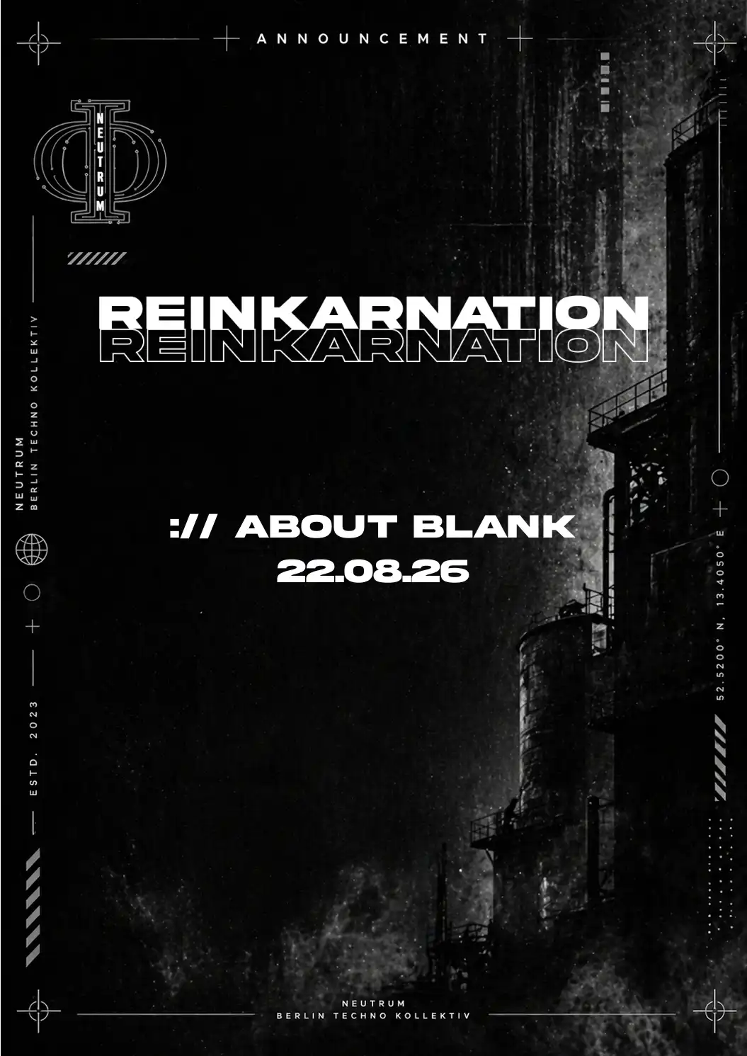 REINKARNATION - SZG, MRGNSTRN, CARGO b2b DiscoDaisy, alemiko, AMO event poster