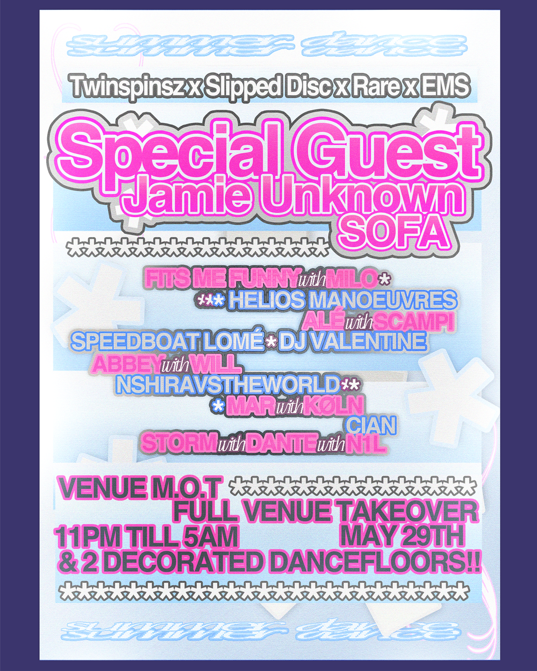 Summer Dance ❃ Frazer Ray, Jamie Unknown, SOFA + Rare & EMS event poster