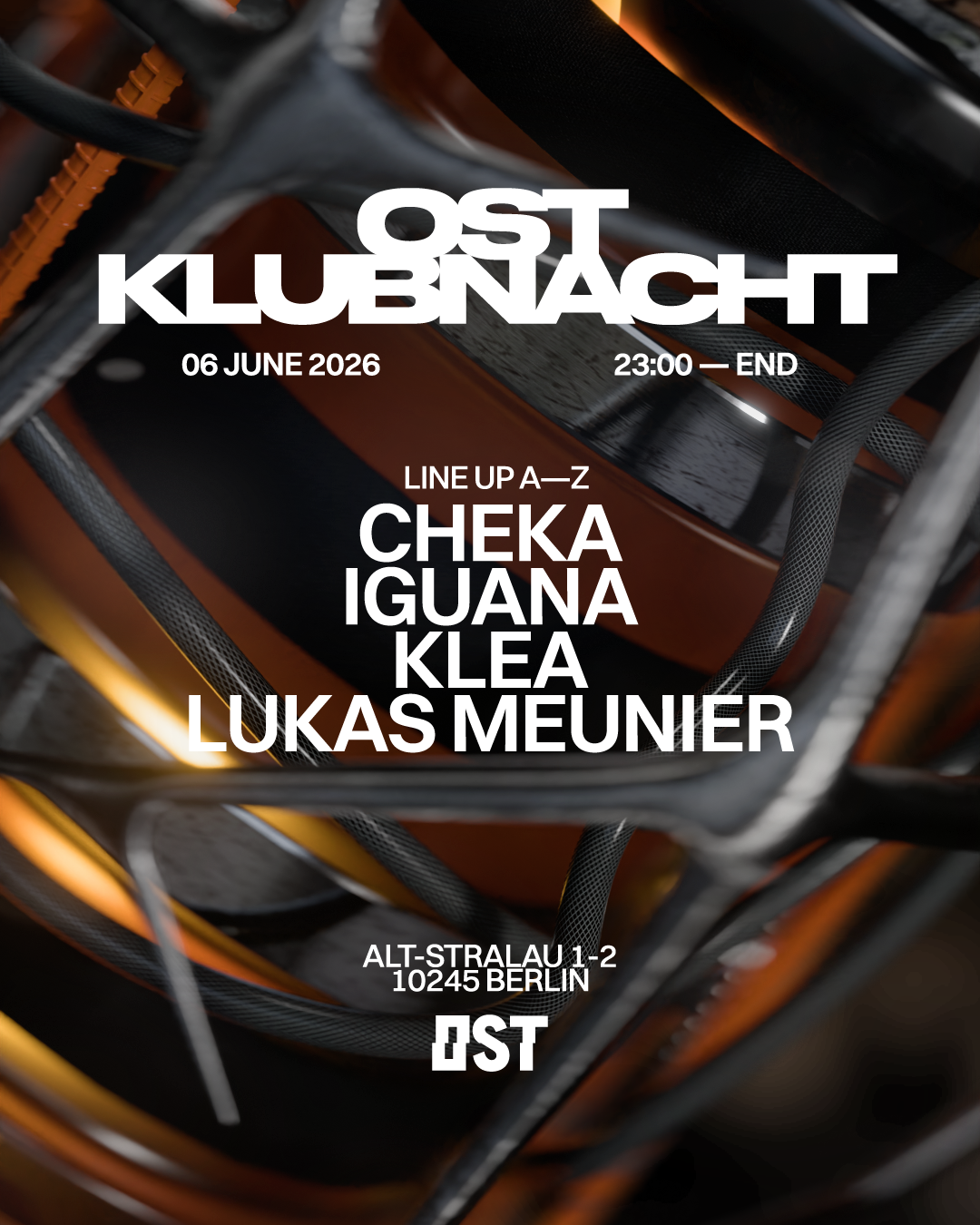 OST Klubnacht w. Lukas Meunier, KLEA, Iguana event poster