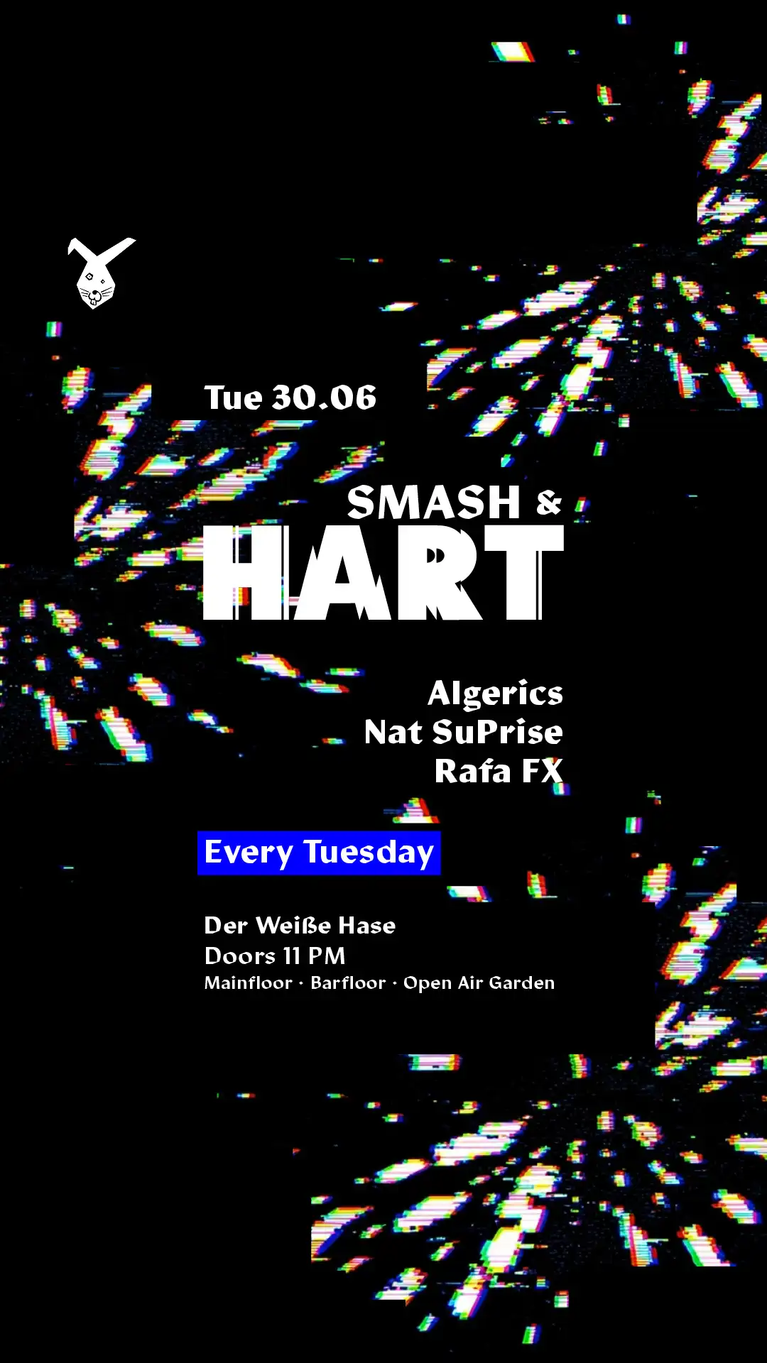 Smash & HART ◢◤ Tuesday Rave & Open Air Garden [free entry until midnight*] event poster