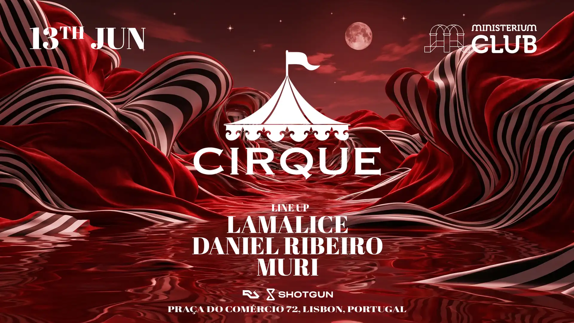 Cirque with LAMALICE, Daniel Ribeiro & MURI event poster