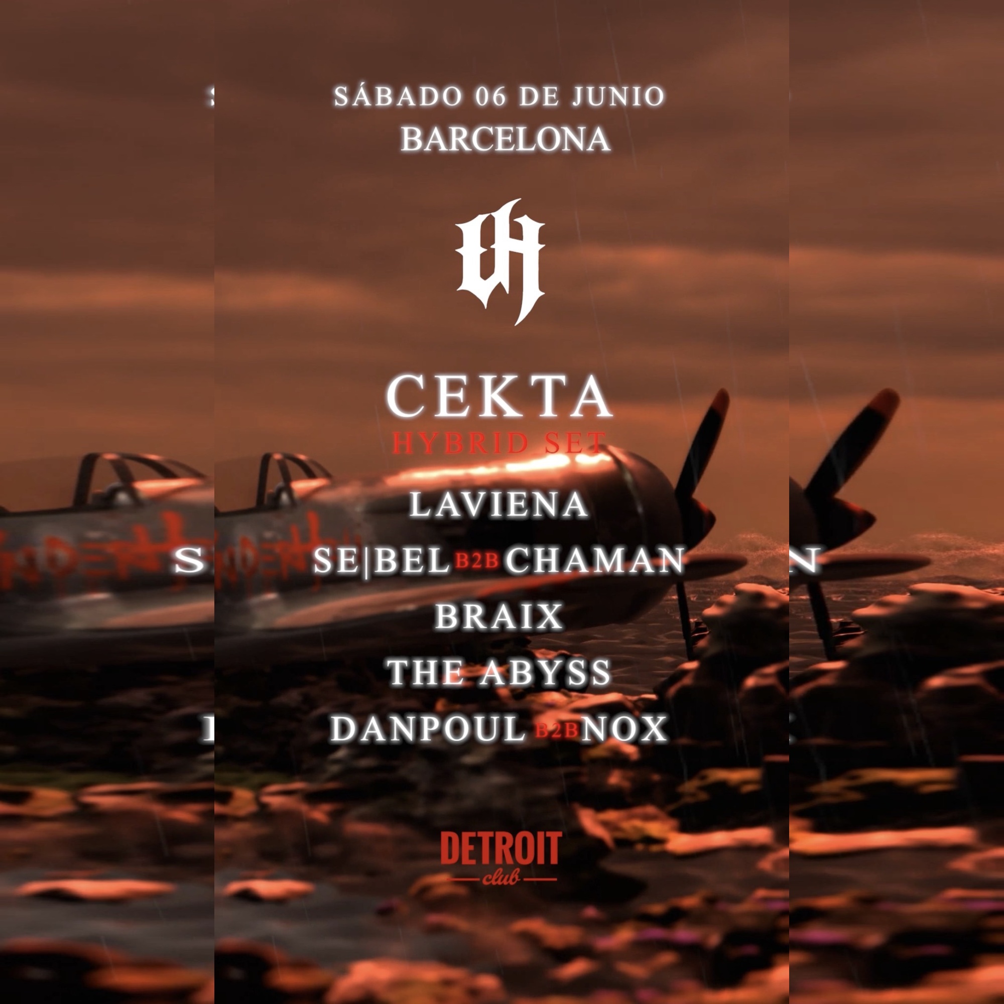 UNDERHELL X CEKTA EN BCN event poster