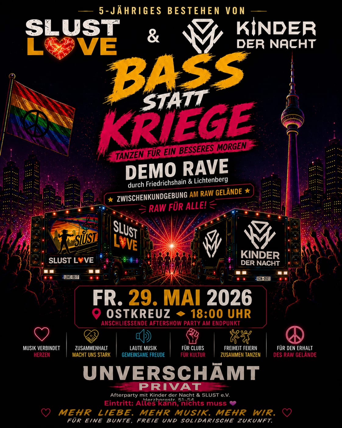 BASS STATT KRIEGE: TANZEN FÜR EIN BESSERES MORGEN event poster