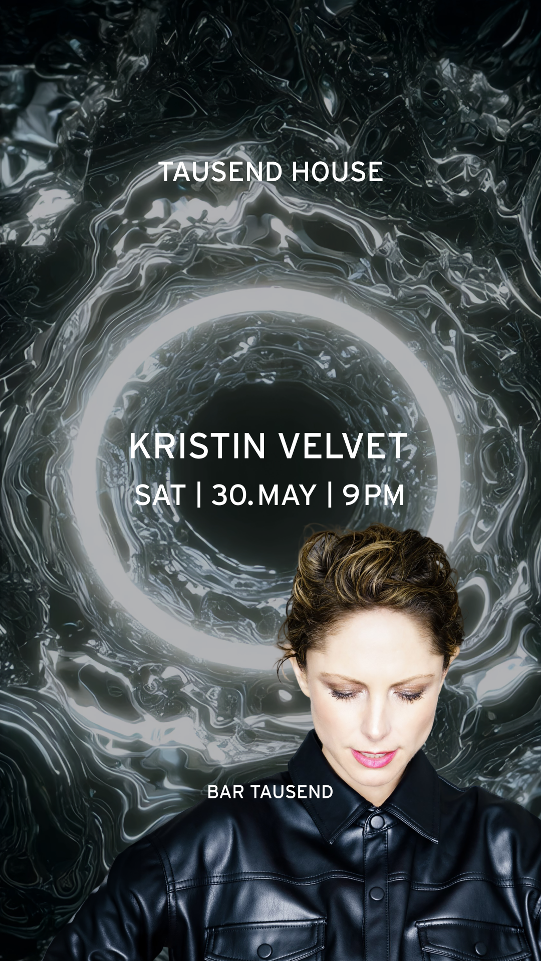 Tausend House: Kristin Velvet event poster