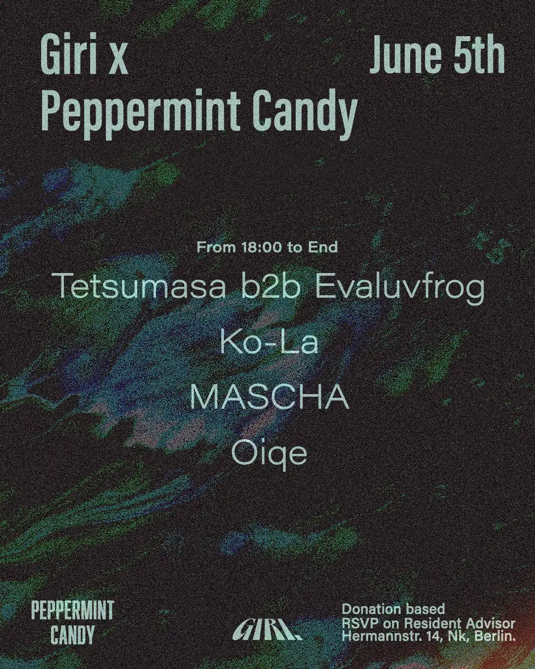Giri x Peppermint Candy event poster