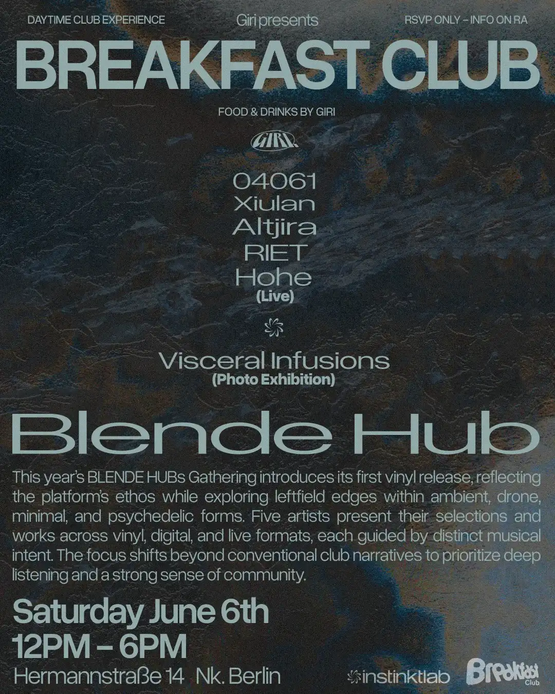 Breakfast Club x BLENDE HUB event poster