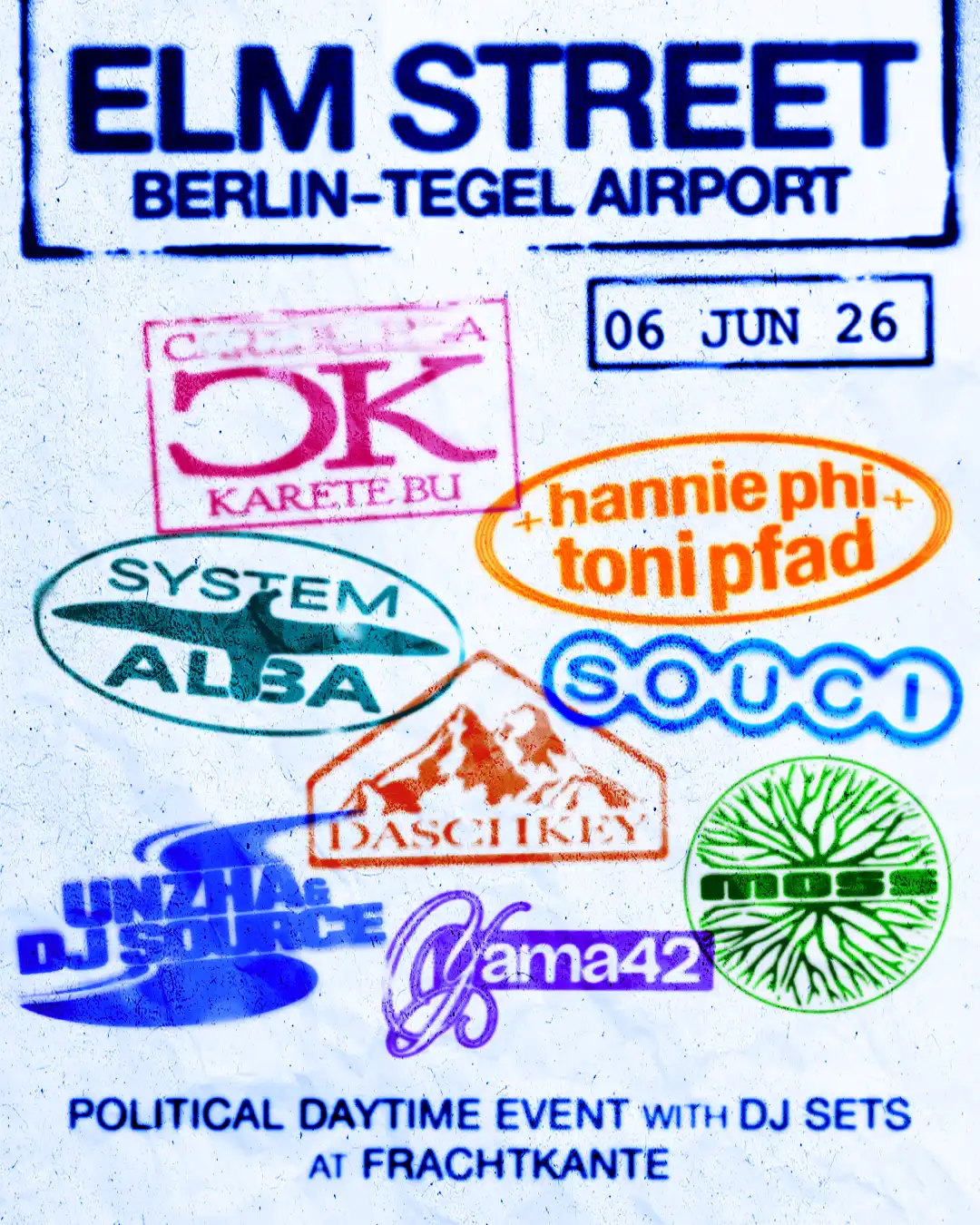 ELM STREET at TEGEL AIRPORT event poster