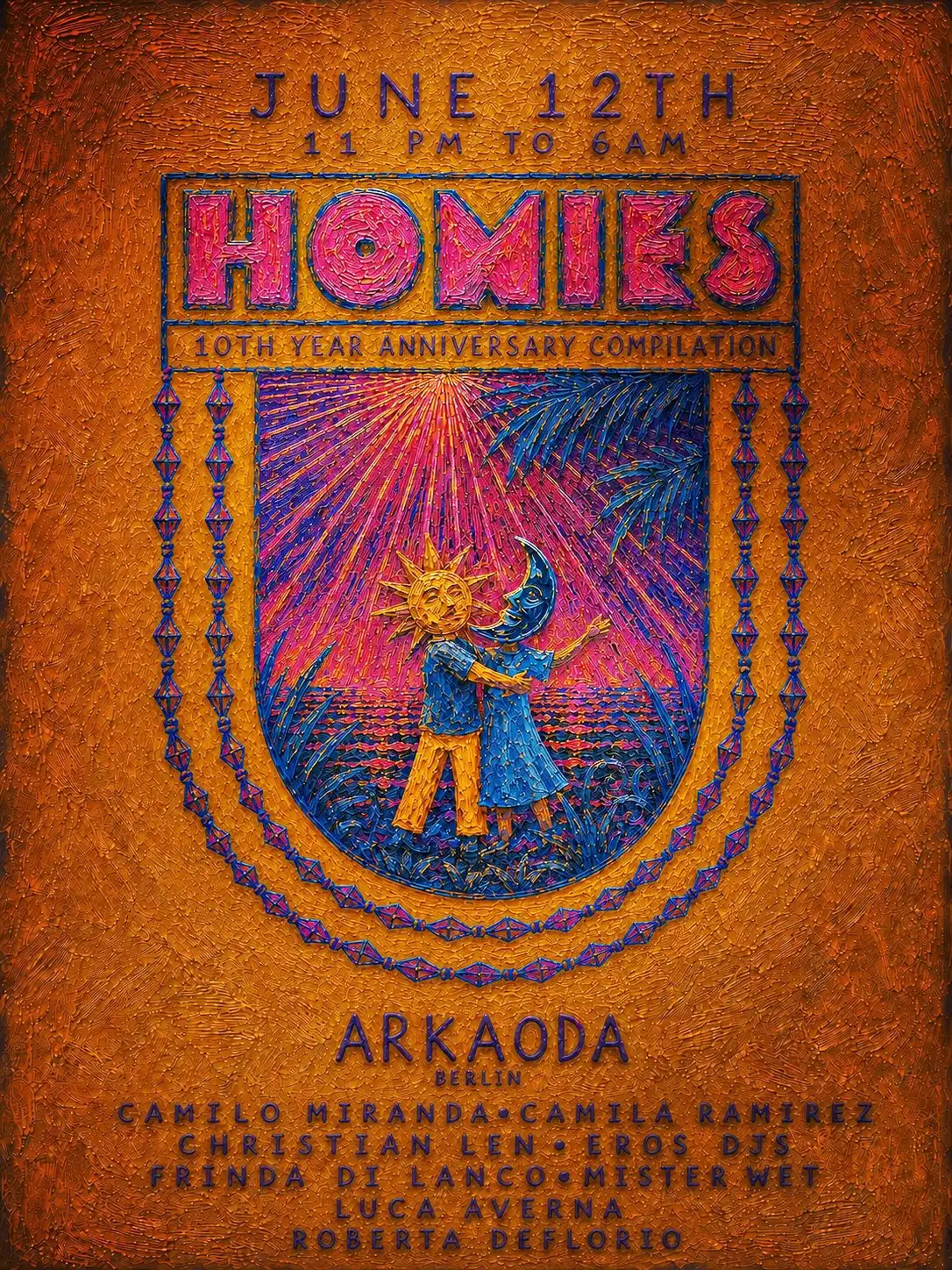 Homies - Berlin Balearic Solstice - 10th Anniversary Compilation Tour event poster