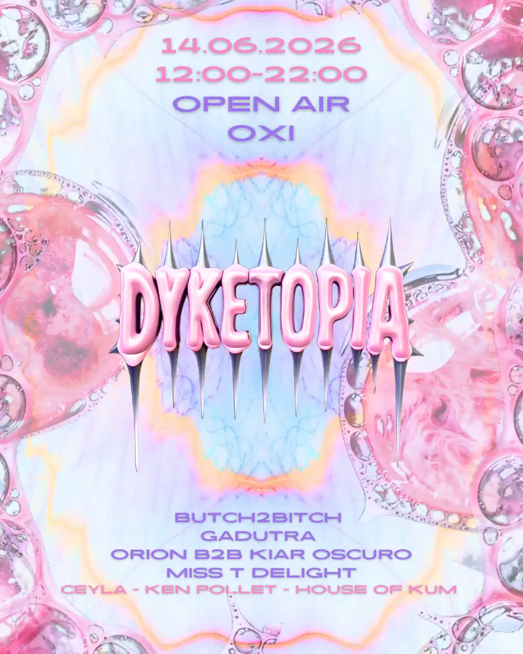 Dyketopia Open Air event poster