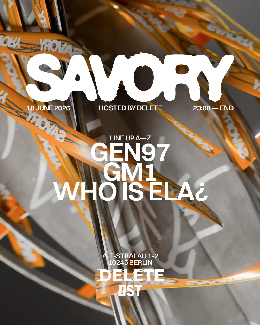 Savory - Techno Every Thursday event poster