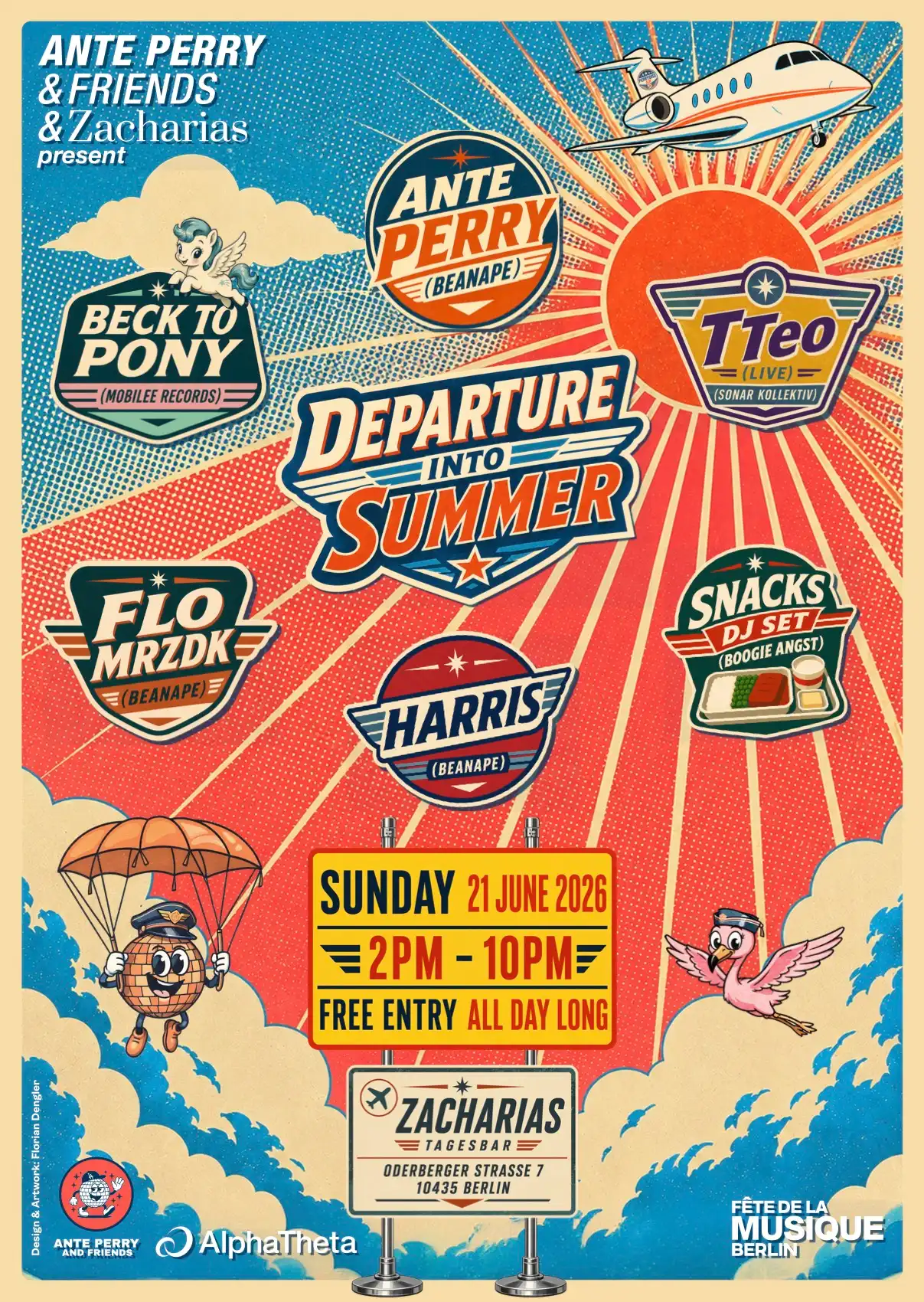 Ante Perry & Friends & Zacharias pres. Departure Into Summer - FREE ENTRY event poster