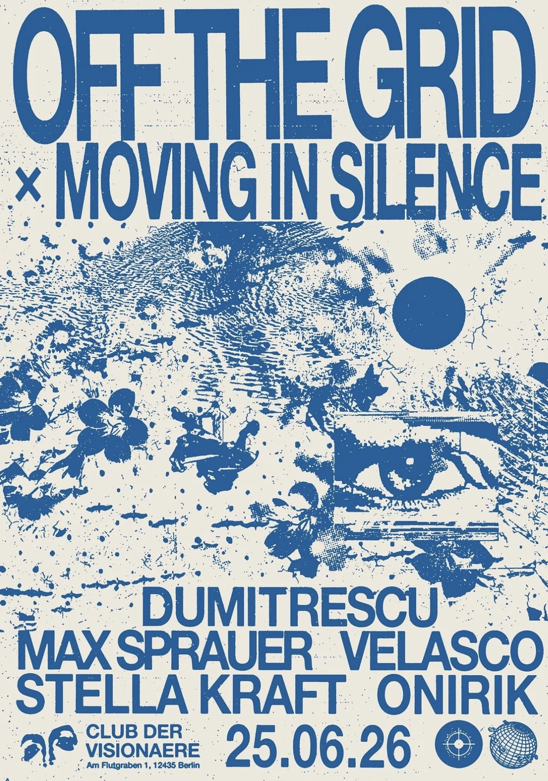 OFF THE GRID x Moving in Silence event poster