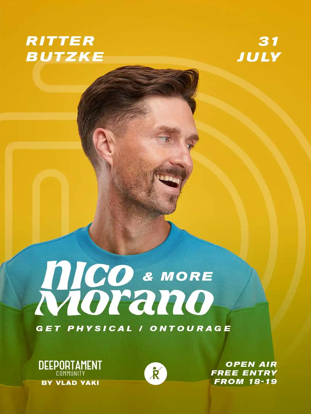 Deeportament Community with Nico Morano (Open Air & Indoor) - Free entry until 7 PM event poster